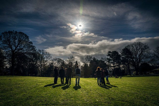 Eclipse Botanic Gardens Belfast 20-03-2015